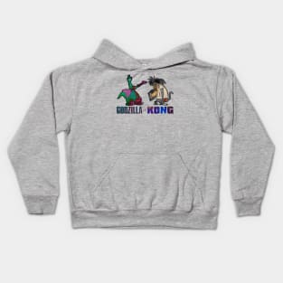 Godzilla Vs. Kong (Denver The Last Dinosaur Vs. I.R. Baboon) Kids Hoodie